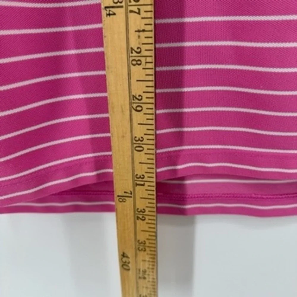 RLX Ralph Lauren Pink Striped Golf Polo‎ Shirt Mens XL Short Sleeve